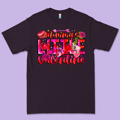 Mommy's Little Valentine Premium Tee Designed By Cowhidedigitalart