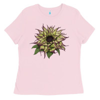 Bubblegum Pink sun   fill purple sunflower Ladies Tee - LillyAllenDesigns