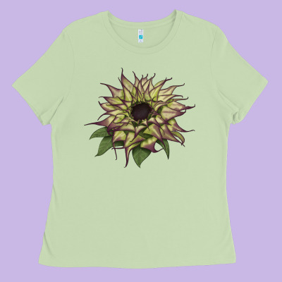 Sun   Fill Purple Sunflower Ladies Tee Designed By Lillyallendesigns