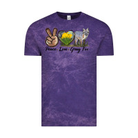 Cloud Purple Peace Love Gray Fox Vintage Tee - LillyAllenDesigns