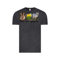 Vintage Black Peace Love Gray Fox Vintage Tee - LillyAllenDesigns