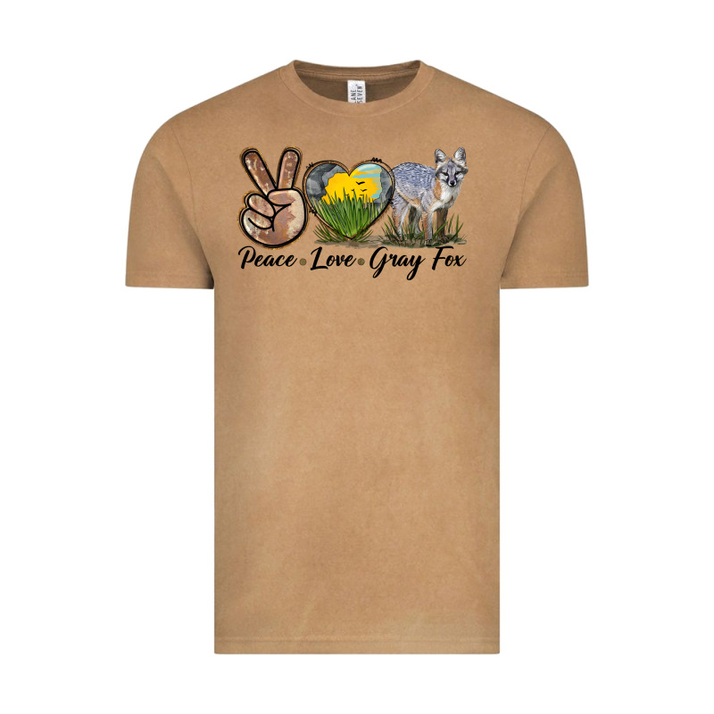 Peace Love Gray Fox Vintage Tee by LillyAllenDesigns | Teevron