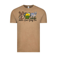 Vintage Coffee Peace Love Gray Fox Vintage Tee - LillyAllenDesigns