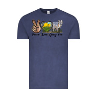 Vintage Denim Peace Love Gray Fox Vintage Tee - LillyAllenDesigns