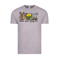 Vintage Zinc Peace Love Gray Fox Vintage Tee - LillyAllenDesigns