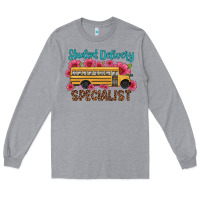 Heather Grey student delivery specialist school bus Long Sleeve Tee - Artiststas