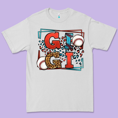 Baseball Gigi Leopard Frame Premium Tee Designed By Lillyallendesigns