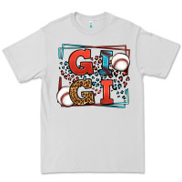 Dove Grey Baseball gigi leopard frame Premium Tee - LillyAllenDesigns