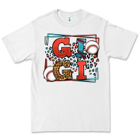 White Baseball gigi leopard frame Premium Tee - LillyAllenDesigns