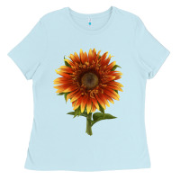 Baby Blue The  Sunflower Ladies Tee - LillyAllenDesigns