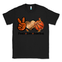 Black Peace Love Basketball Classic Tee - FaDigitalArtStudio