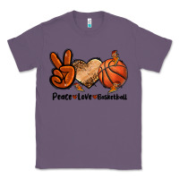 Lavender Peace Love Basketball Classic Tee - FaDigitalArtStudio