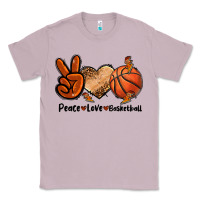 Lilac Peace Love Basketball Classic Tee - FaDigitalArtStudio