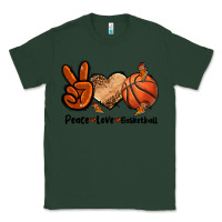 Sports Green Peace Love Basketball Classic Tee - FaDigitalArtStudio