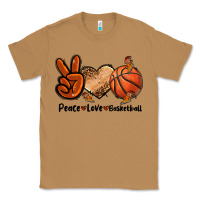 Toasted Coconut Peace Love Basketball Classic Tee - FaDigitalArtStudio