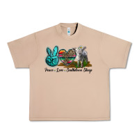 Burro Peace Love Southdown Sheep Urban Heavy Tee - LillyAllenDesigns