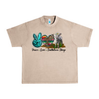 French Oak Peace Love Southdown Sheep Urban Heavy Tee - LillyAllenDesigns