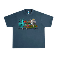 Midnight Navy Peace Love Southdown Sheep Urban Heavy Tee - LillyAllenDesigns