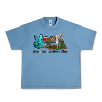 Pebble Blue Peace Love Southdown Sheep Urban Heavy Tee - LillyAllenDesigns