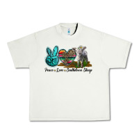 Pistachio Peace Love Southdown Sheep Urban Heavy Tee - LillyAllenDesigns
