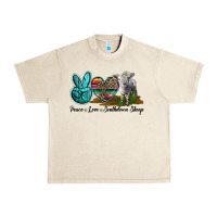 Sandshell Peace Love Southdown Sheep Urban Heavy Tee - LillyAllenDesigns