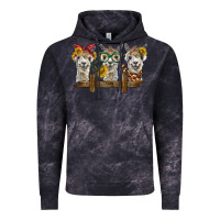 Cloud Black 3 alpacas Vintage Hoodie - BarkalooDesign