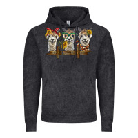 Vintage Black 3 alpacas Vintage Hoodie - BarkalooDesign