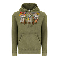 Vintage Olive 3 alpacas Vintage Hoodie - BarkalooDesign