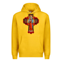 Lemon lady of guadalupe rose cross, Premium Hoodie - BarkalooDesign