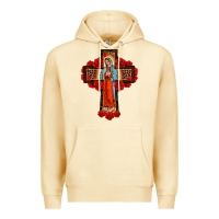 Pina Colada lady of guadalupe rose cross, Premium Hoodie - BarkalooDesign