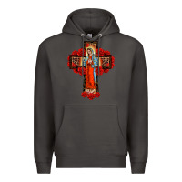 Smoke lady of guadalupe rose cross, Premium Hoodie - BarkalooDesign
