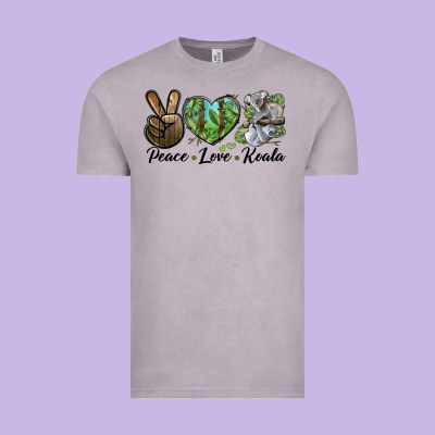 Peace Love Koala Vintage Tee Designed By Lillyallendesigns