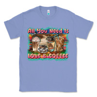 Colony Blue all you need is love & coffee Classic Tee - BarkalooDesign