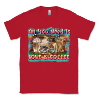 Red all you need is love & coffee Classic Tee - BarkalooDesign