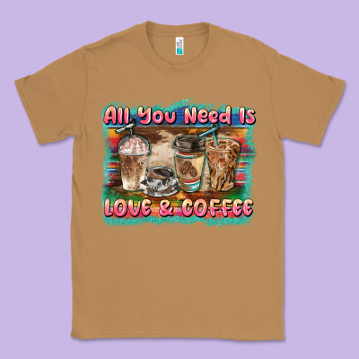 All You Need Is Love & Coffee Classic Tee Designed By Barkaloodesign