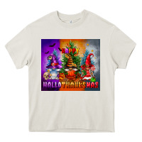 Cream happy hallothanksmas Heavy Core Tee - FaDigitalArtStudio