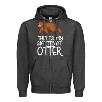Charcoal Heather this is my significant otter Zipper Hoodie - Bettercallsaul