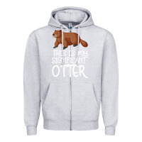 Heather Grey this is my significant otter Zipper Hoodie - Bettercallsaul