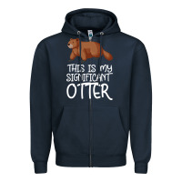 Navy this is my significant otter Zipper Hoodie - Bettercallsaul