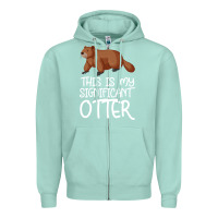 Seafoam this is my significant otter Zipper Hoodie - Bettercallsaul