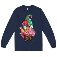 Navy teacher gnome Long Sleeve Tee - Artiststas