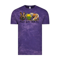 Cloud Purple Peace Love Red Fox Vintage Tee - LillyAllenDesigns