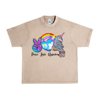 French Oak peace love unicorn Urban Heavy Tee - LillyAllenDesigns