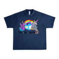 Navy peace love unicorn Urban Heavy Tee - LillyAllenDesigns