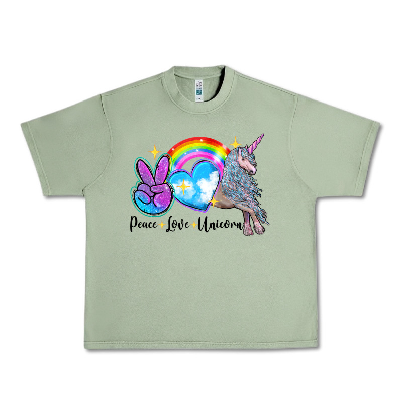 Peace Love Unicorn Urban Heavy Tee by LillyAllenDesigns | Teevron