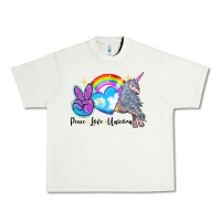 Pistachio peace love unicorn Urban Heavy Tee - LillyAllenDesigns