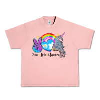 Salmon peace love unicorn Urban Heavy Tee - LillyAllenDesigns
