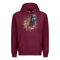 Burgundy watch the time Premium Hoodie - artisFamous