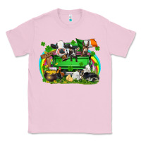 Bubblegum Pink St. Patrick's Day farm animal truck Classic Tee - FaDigitalArtStudio