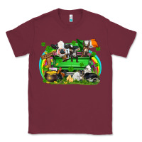 Burgundy St. Patrick's Day farm animal truck Classic Tee - FaDigitalArtStudio